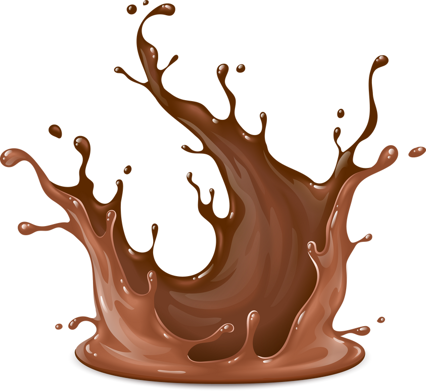 Chocolate fluid splash crown flow PNG